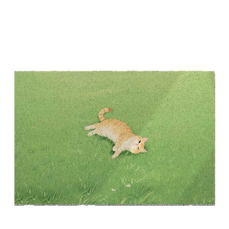 Fresh and stylish ins-style home entrance doormat dirt-resistant and wear-resistant PVC cuttable silk loop mat for the entryway S260207