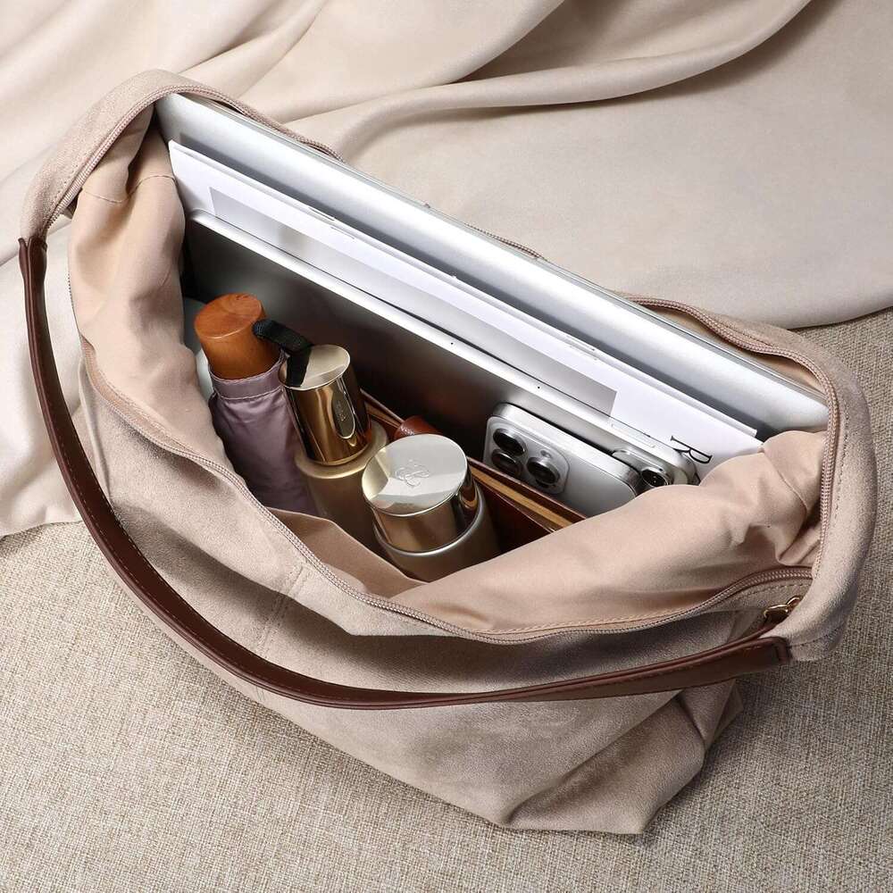 Shoulder For Women Suede Purse Boho Bags Slouchy Tote Satchels Trendy Crescent Crossbody Bag Handbag