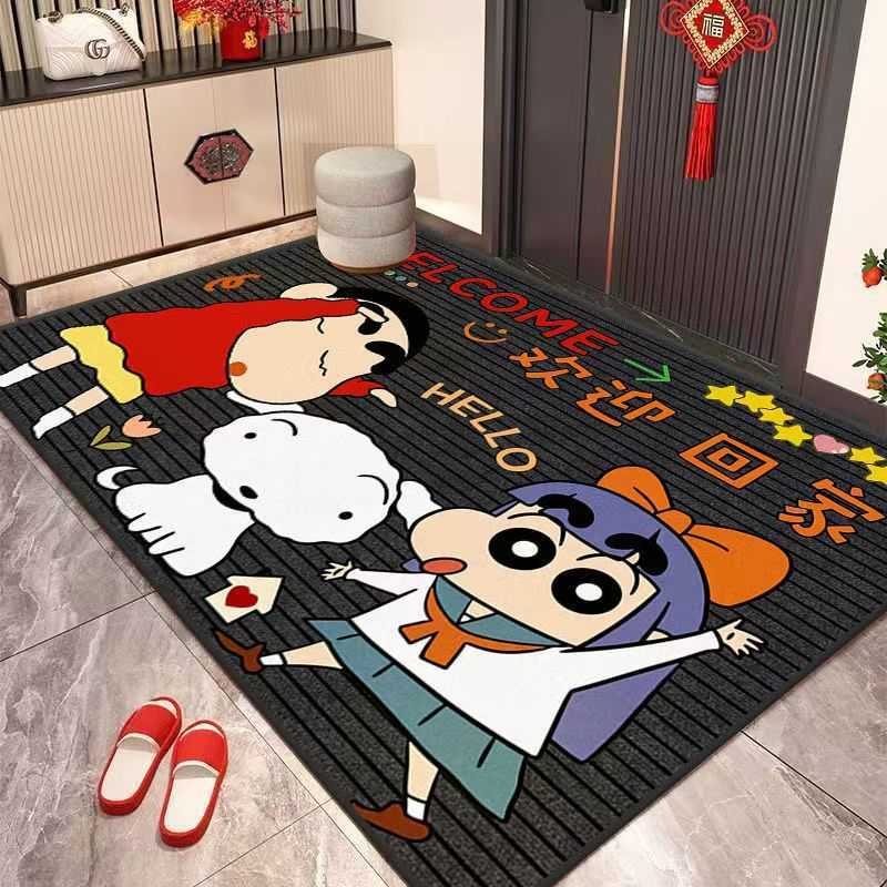 Crayon Shin-chan floor mat for entrance home doorway cartoon carpet dust-removing dirt-resistant mat S260207