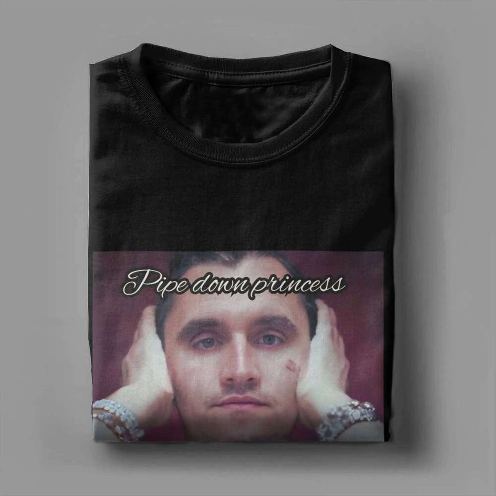 Men's Charlie Kirk Face Rapper Meme T Cotton Tops Funny Short Sleeve O Neck Tee Shirt Plus Size T-Shirt X260209