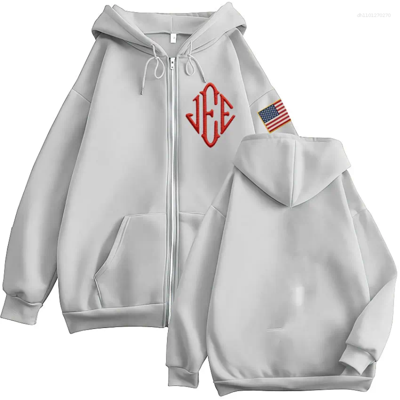 Men's Hoodies Jeffrey Epstein Print Zipper Men Women Fashion Zip Up Hooded Sweatshirts Long Sleeve Pullovers Jackets