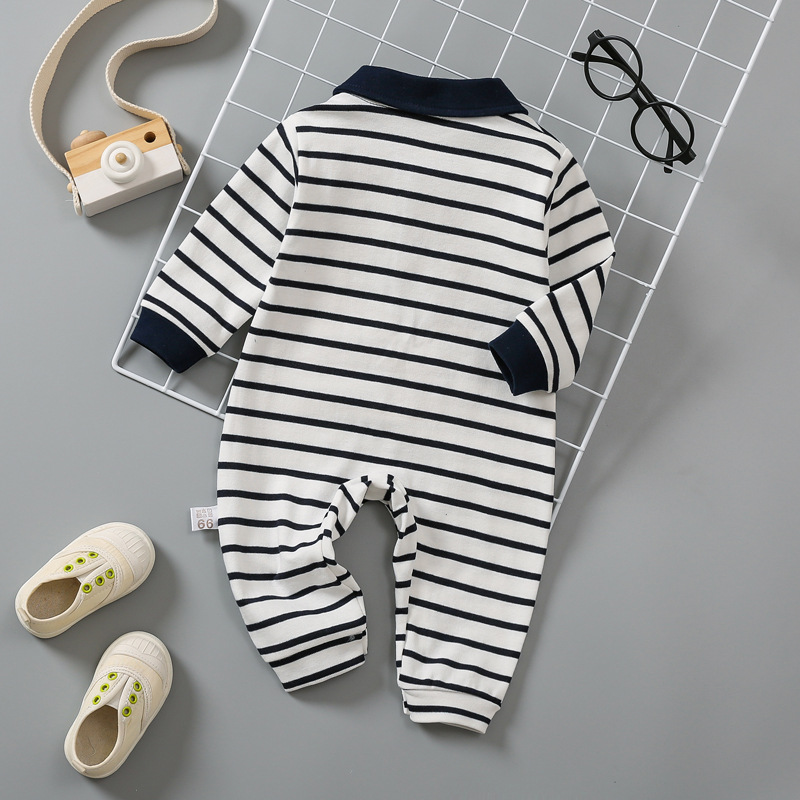 Spring and Autumn Baby romper, British gentleman, male baby, newborn jumpsuit