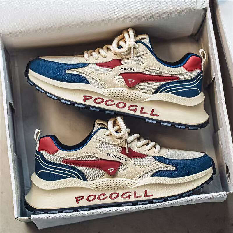 Men's 2025 Winter Breathable Odor-Resistant Versatile Mesh Sports Casual Height-Increasing Hong Kong Style Retro Dad Trend Shoes for Men