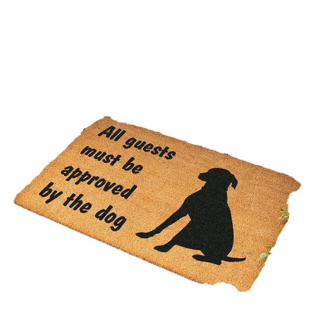 Entrance door faux coconut brown doormat thick crystal velvet American-style door mat with fun text welcome mat S260207