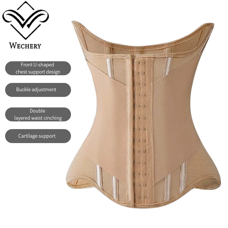 Wechery Waist Trainer Woman Body Shaper Slimmer Tummy Control Waist Shaper Belts Tight Hourglass Sheath Flat Belly Underwear 260207