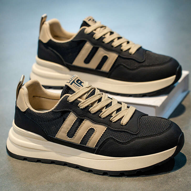 New Autumn Mesh Breathable Versatile Casual Sports Men's Running Thick Sole Forrest Gump Dad Shoes