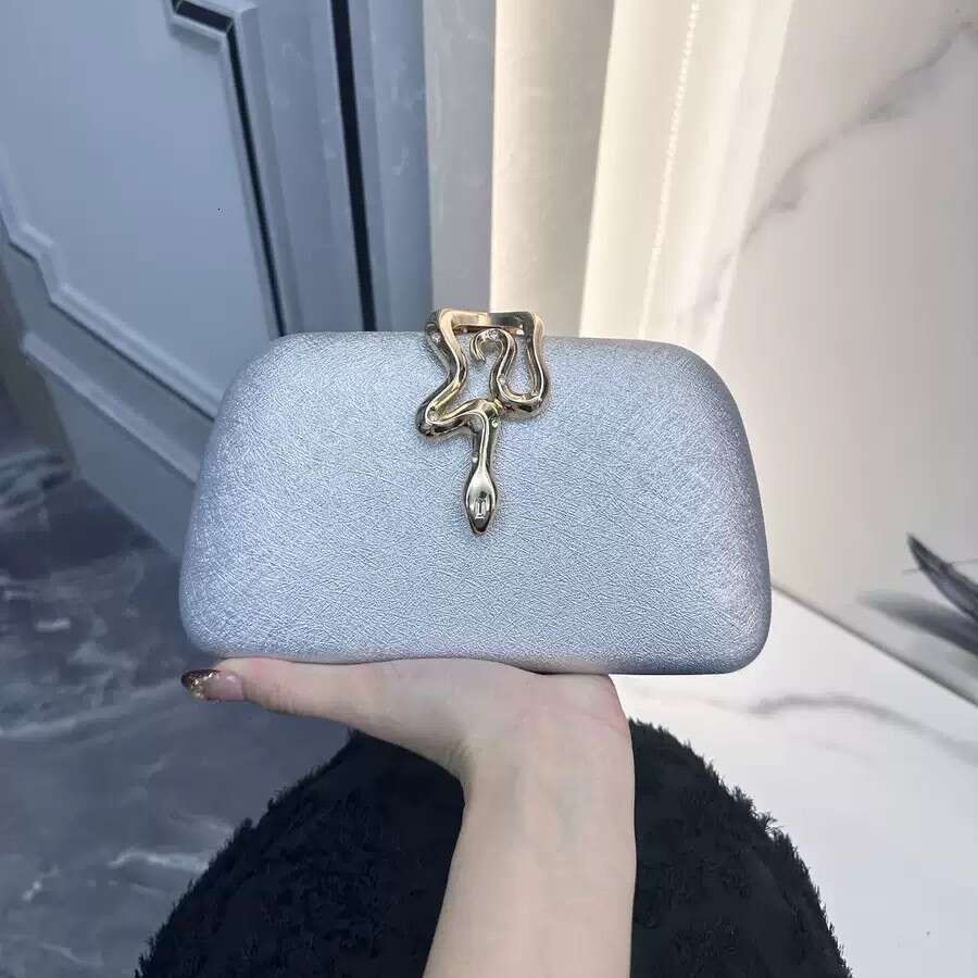 New Women S Fashion Snake Shaped Lock Chain Party Clutch Crossbody Evening Bag