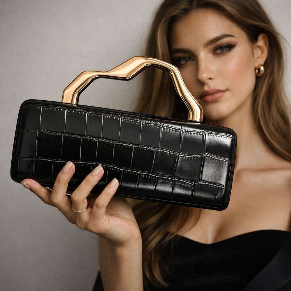 Clutch Bag European And American Cross-Border New PU Gold Shaped Bag Single Shoulder Crossbody Fashionable Personality Socialite Evening Manufacturer 