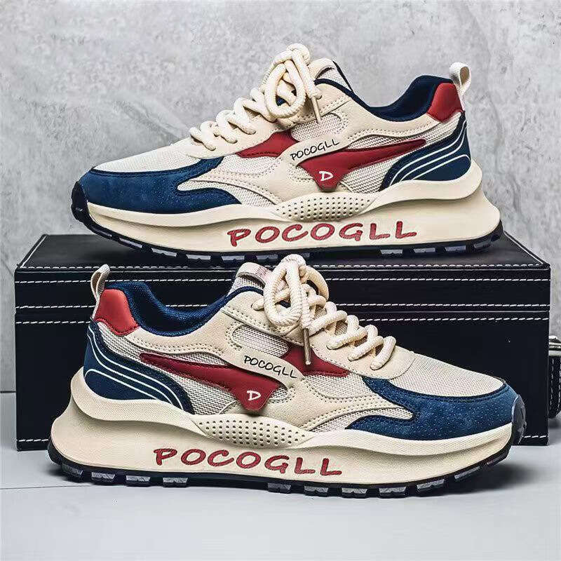 Men's 2025 Winter Breathable Odor-Resistant Versatile Mesh Sports Casual Height-Increasing Hong Kong Style Retro Dad Trend Shoes for Men