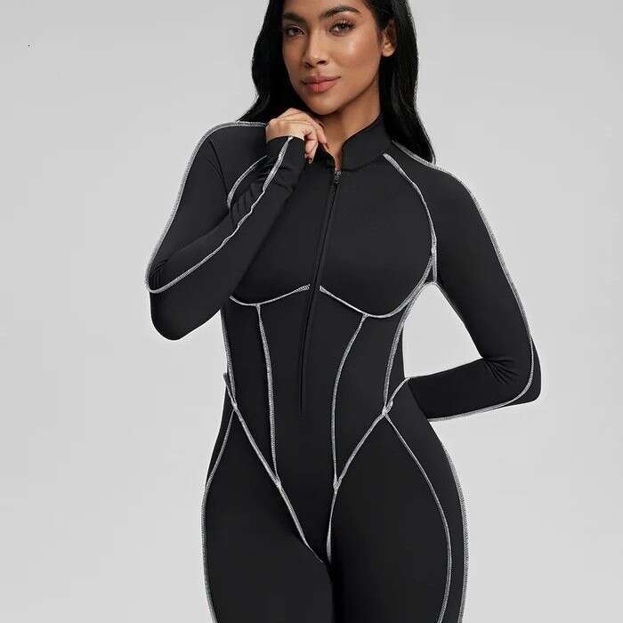 Sports Fitness Split Design One-piece Hot Girl Tight-fitting Yoga Suit with Chest Pad Breathable Amazon Dropshipping