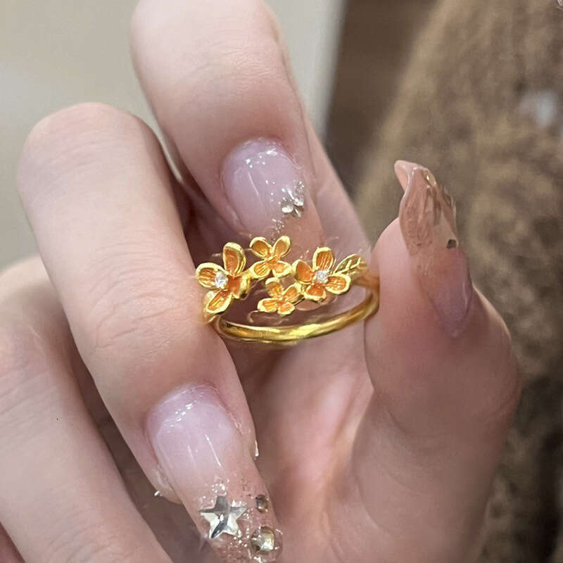 Laurel Goddess Ring 2026 New Model with Brushed Flower Design High Aesthetic Value Light Luxury Niche Accessory