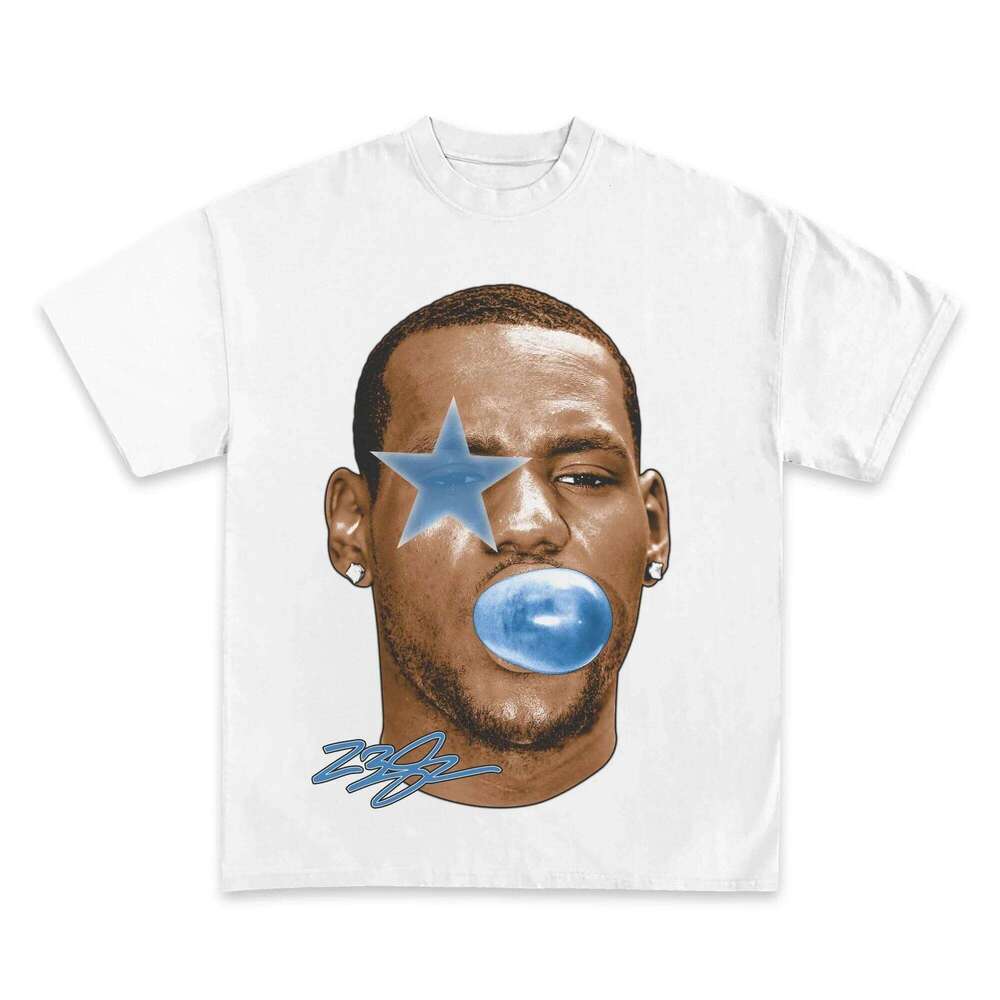 James Basketball Star T Shirt Men Women Short Sleeve Cotton Tees American Vintage Brand T-shirts Summer Tops Streetwear X260209