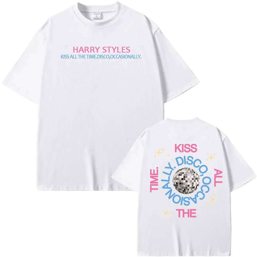 new Print Tee album Kiss All The Time High Quality TEE Summer Harajuku 100%cotton Casual Round Neck Tees X260209