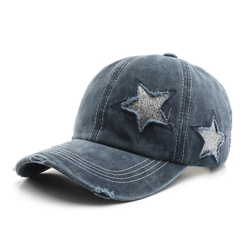 BEAUTODAY Baseball Cap Women Denim Cotton Adjustable Y2K Old School Retro Star Hat Spring Ladies Accessories 96553 260208