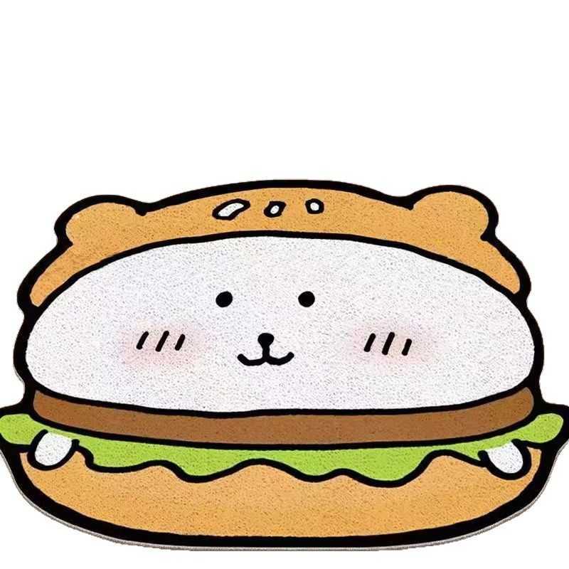 Cute Usagi entrance mat for home use non-slip silk loop carpet mat can be cut to size S260207