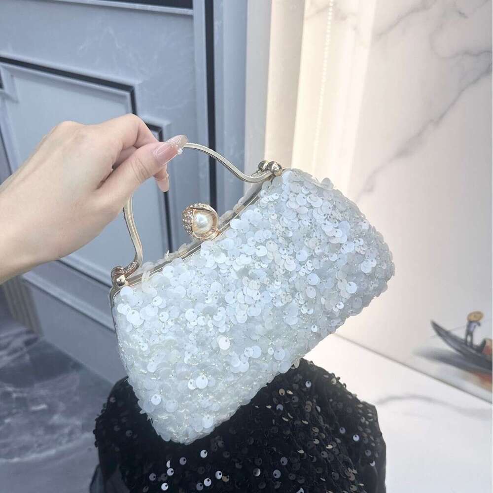 Hot-Selling Bridal Wedding Dress Clutch Women's Party Handbag Evening Sequin Banquet Bag