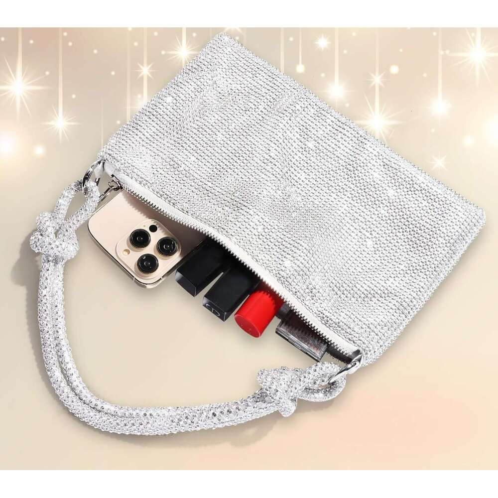 2026 Women Purse For Women Sparkly Rhinestone Evening Bag Wedding Party Accessories Handbag Fits Phone Wallet Lipstick Party