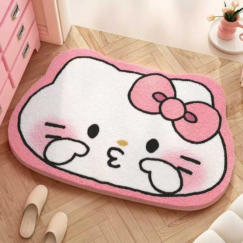 New popular cartoon anime silk loop entrance doormat hand washable customizable non-slip dirt-resistant dirt-absorbing and can be labeled S260207