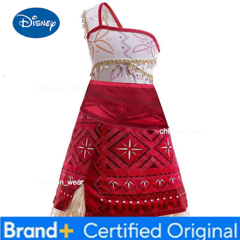Disney 2 New Movie Moana Princess Same Style One-Shoulder Strap Printed Asymmetric Dress Girl Christmas Party Gift H260209 - view 5