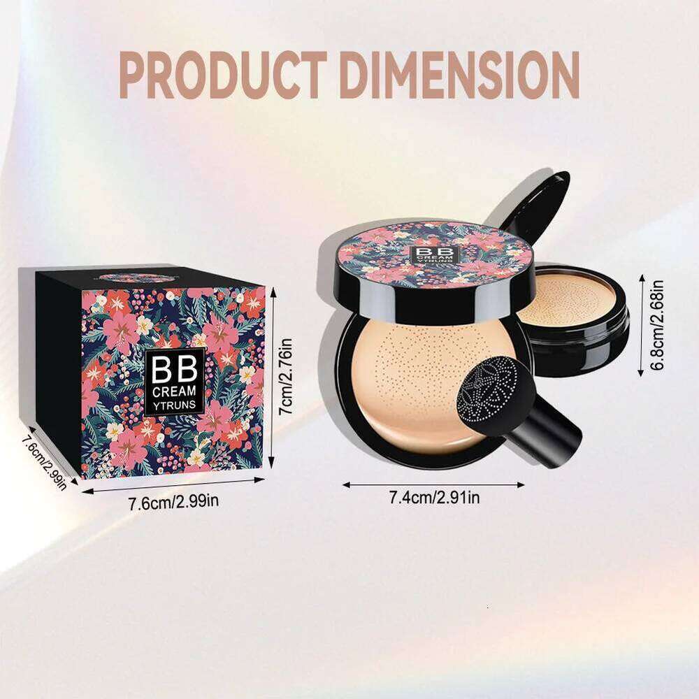 Mushroom Magic Air Cushion BB Cream - Enriched with Vitamins, Hydrates for Dewy Skin, Full Coverage Foundation 26L0209