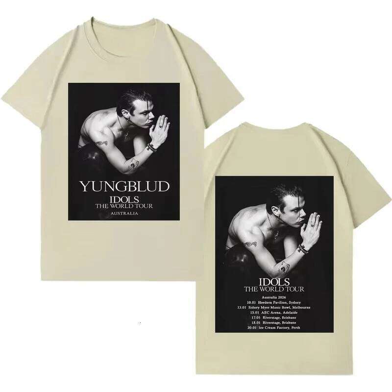 Rapper Yungblud World Tour 2026 Spring summer Print Short Sleeve Top Mens Women Gothic Pop music Crewneck Cozy Casual T-shirt X260209