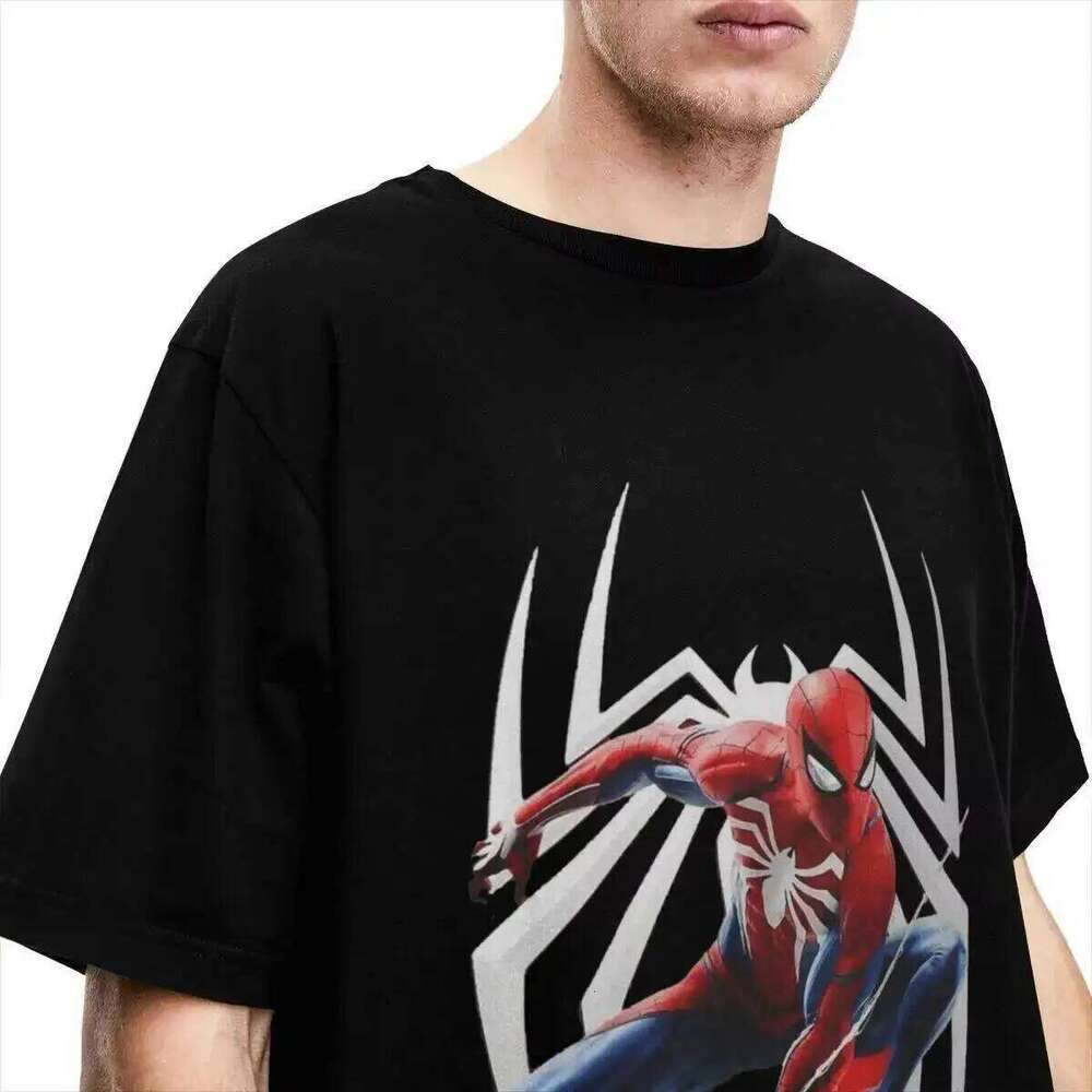 Superhero Spider Merch T Shirt Leisure Cotton Printed s X260209