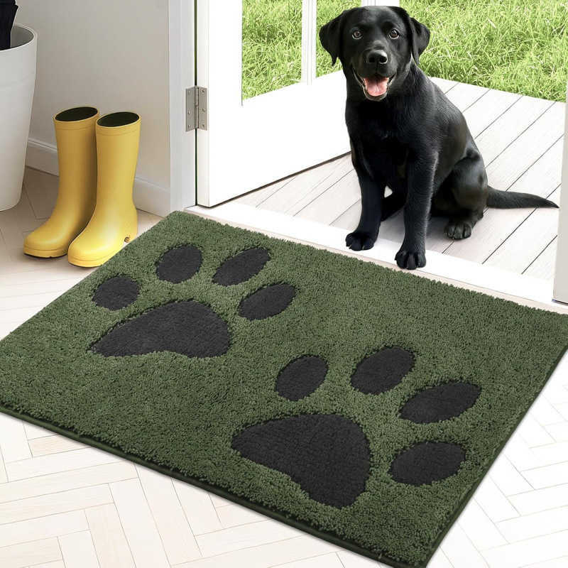 Simple paw print entrance mat for hallway and living room dog-themed carpet home anti-slip entryway mat foot pad S260207