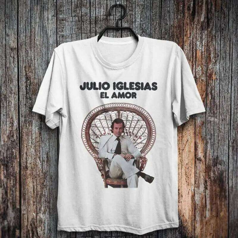 Vtg Julio Iglesias El Amor Tour Heavy Cotton Full Size White T Shirt Aa1315 X260209
