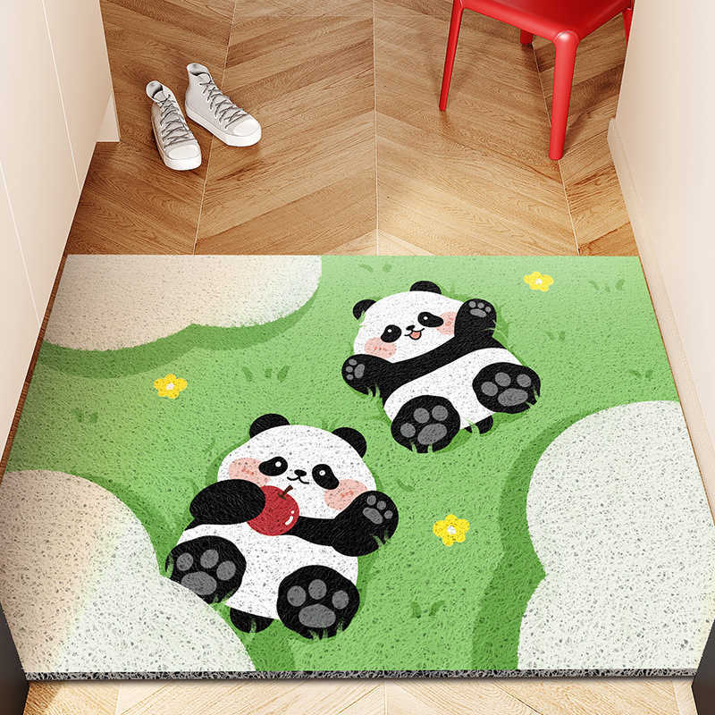 Fresh INS Style Entryway Door Wear-resistant Silk Loop Doormat Entrance Cuttable Mat Entrance Lawn Cat Dirt-resistant Foot Mat S260207