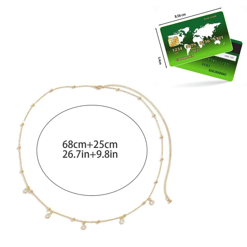 Trendy Minimalism Belly Chains for Waist Sexy Women Body Chain Jewelry Vintage Shiny Crystal Beach Vacation Accessories X260209