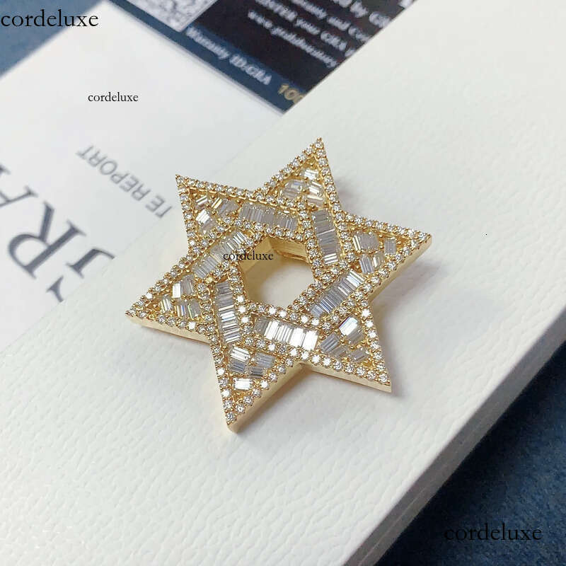 Good Quality Sier baguette Moissanite Hip Hop Je Star of David Jewelry Iced Out Custom Pendant 8e