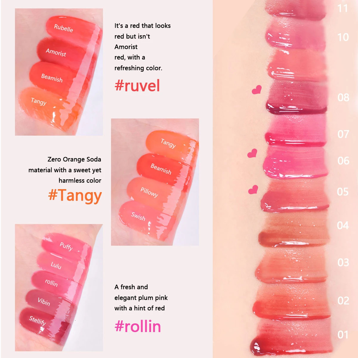 HOLIKA Heart Crush Bare Glaze Tint UPGRATEDGlossy/Glass Lip Tint TextureNatural Hydrating FinishK-BeautyKorean Makeup 260129