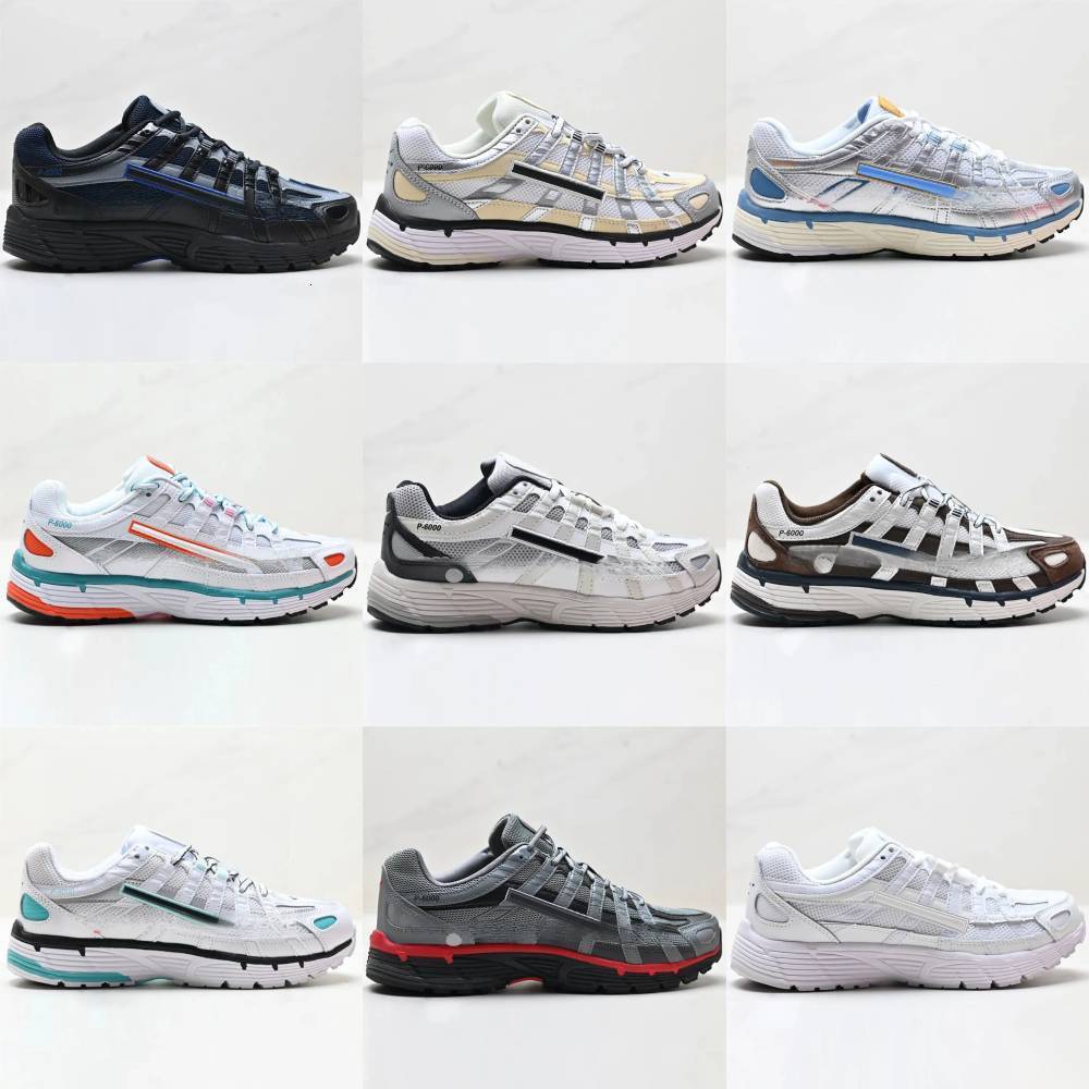 Trainers P6000 Runners Sneakers Men Women P6000S Running Shoes Triple Black White Khaki Wolf Grey Pink Metallics Blue Silver Women Outdoor Walking Sports Shoes YT87