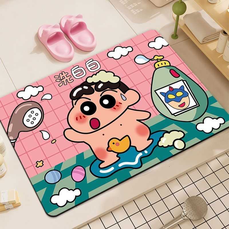 Crayon Shin-chan bathroom mat water-absorbent and non-slip entrance door mat toilet floor mat S260207