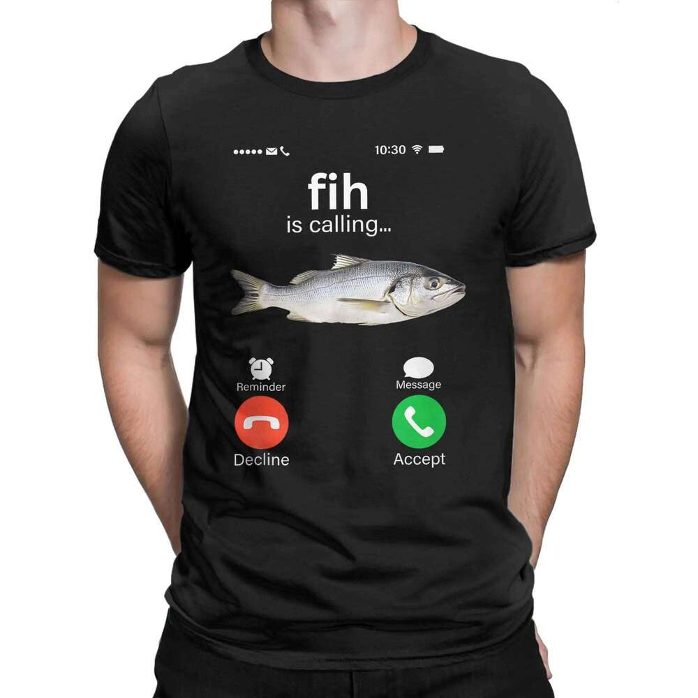 Fih is Misspelled Meme Funny Fish Seabass Calling Men T Tee Shirt Short Sleeve O Neck T-Shirts 100% Cotton X260209