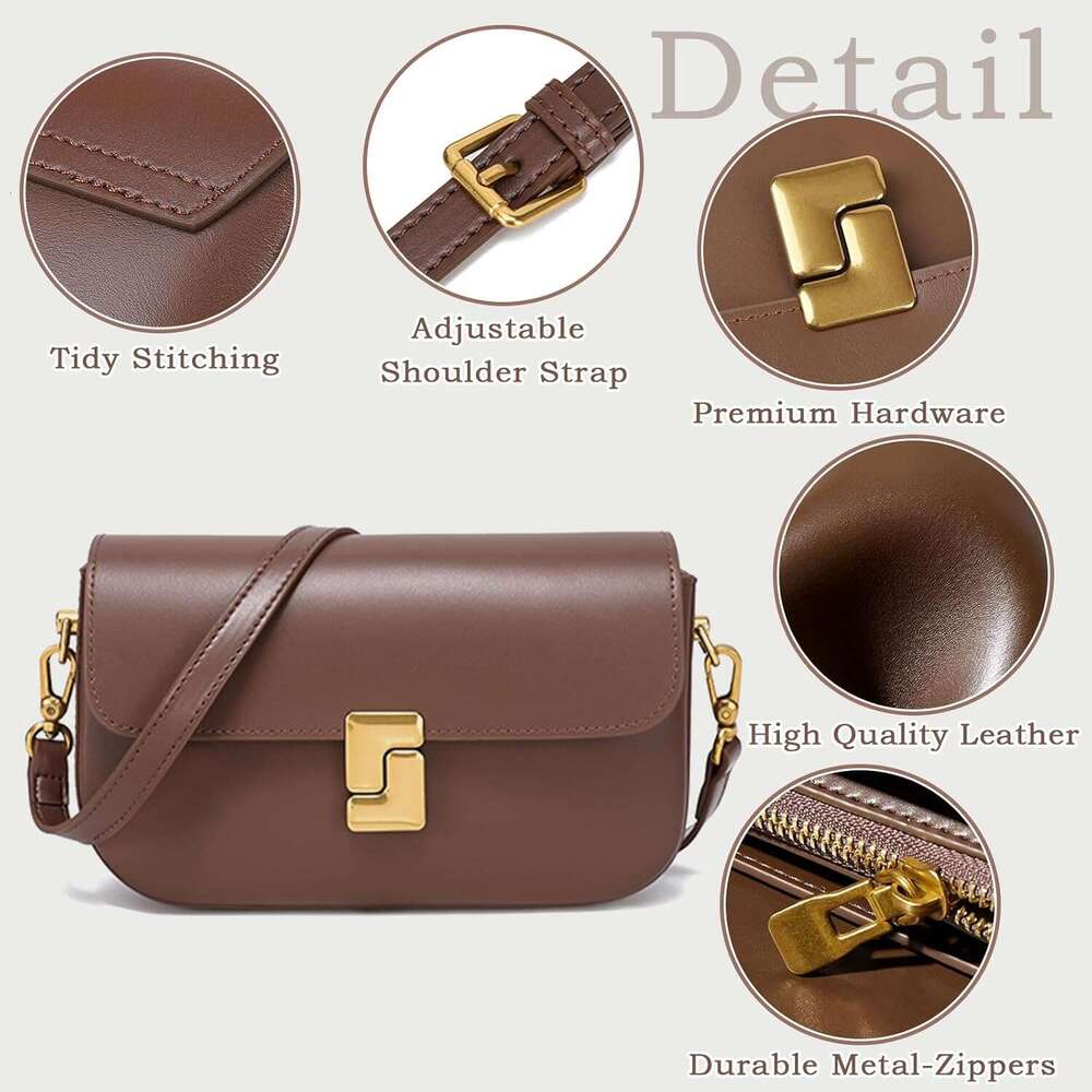 Soft Leather Crossbody For Women Top Handle Bag Removable Shoulder Straps