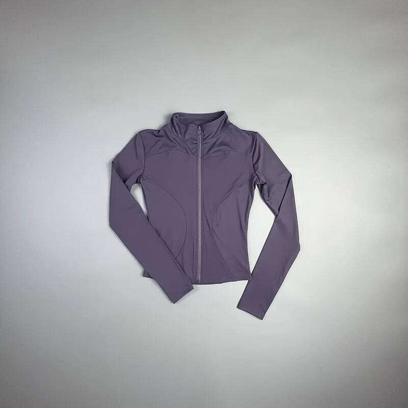 2025 New Coat Short Sports WOMEN'S Fitness Clothes Slimming Body Sculpting Zipper Yoga 26Y0209