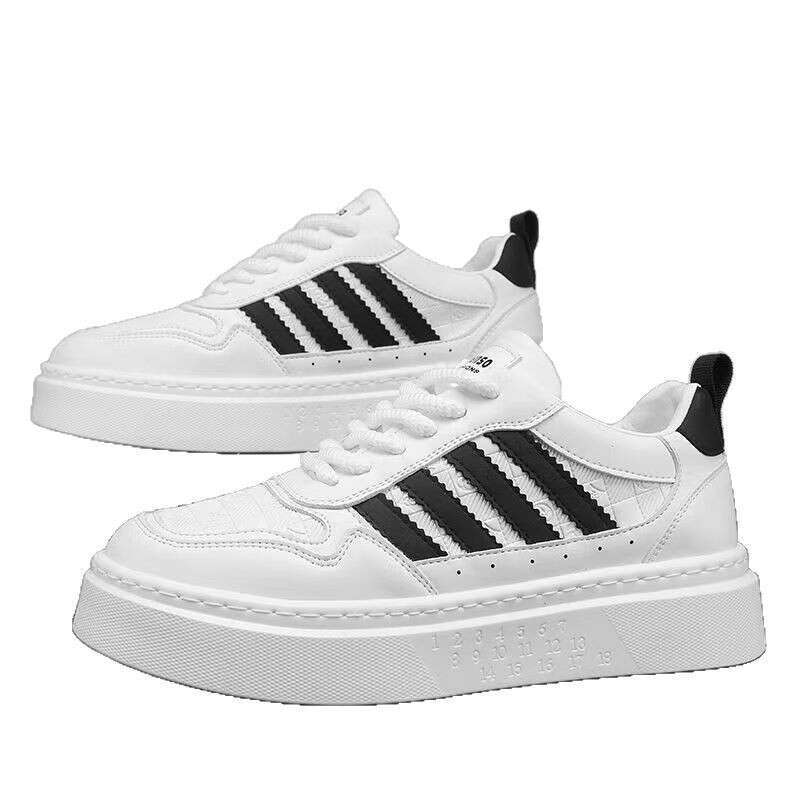 2025 New Winter Breathable Casual Sneakers Versatile Thick-Soled Men's Sports Student White Trendy Shoes