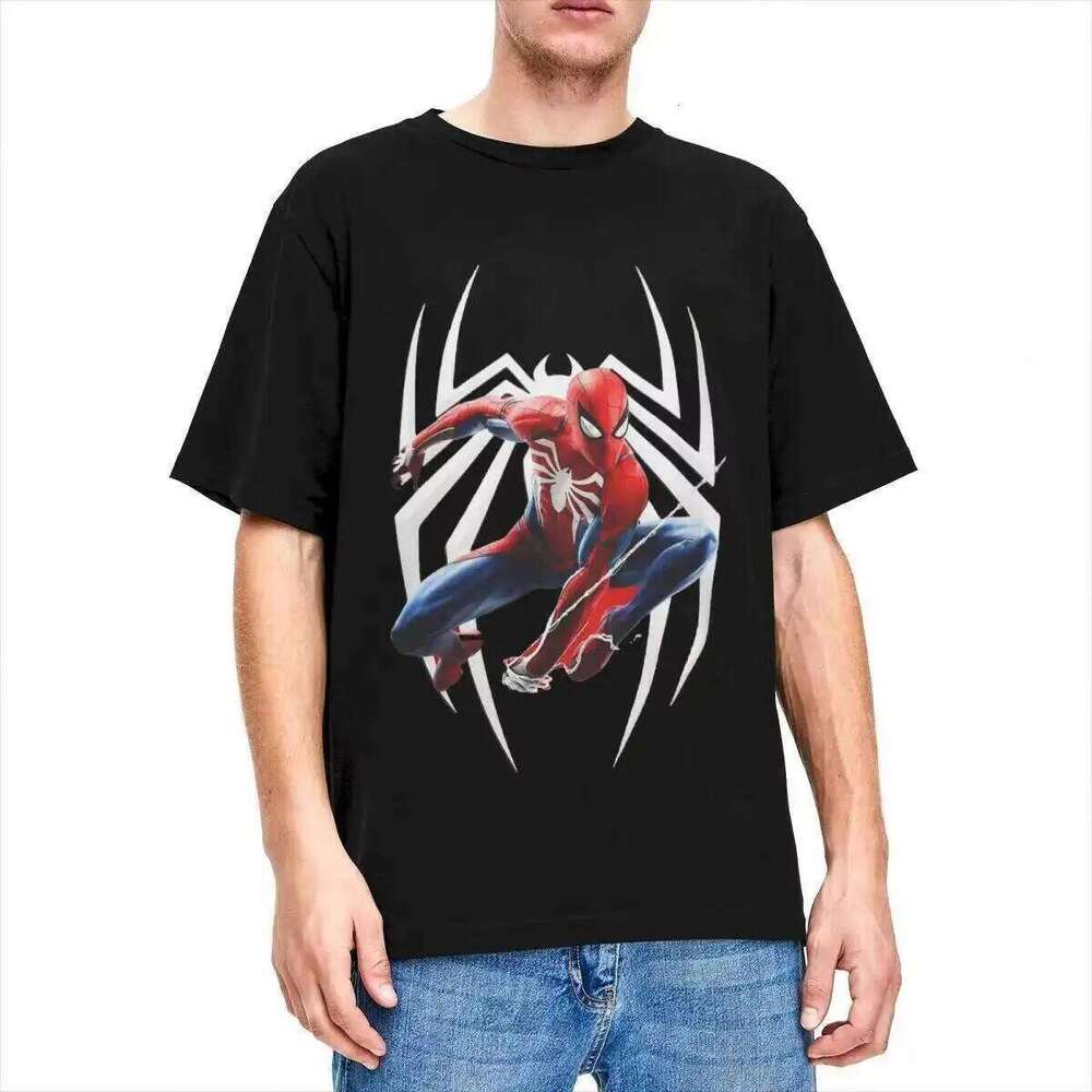 Superhero Spider Merch T Shirt Leisure Cotton Printed s X260209