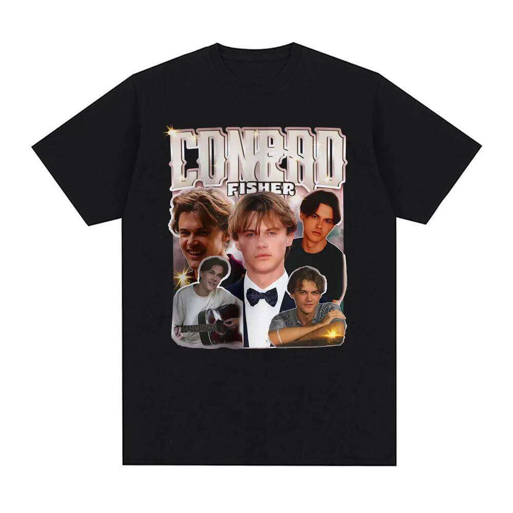 Conrad Fisher Retro Graphic for Men Women, Classic and Fashionable Hip-hop Summer Print 100% Pure Cotton T-shirt X260209