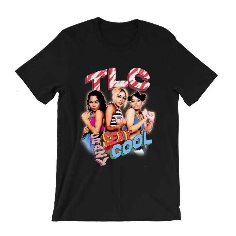 TLC band Crazy Cool Men T shirt Black All Sizes S 5XL 1F205 X260209