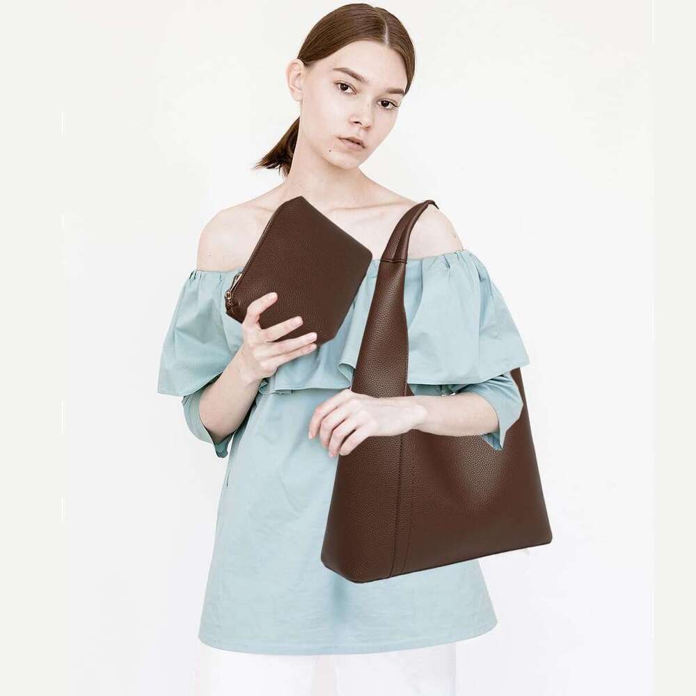 Slouchy Hobo Tote Bags For Women Retro PU Leather Shoulder Handbag Purse Large Capacity Pcs