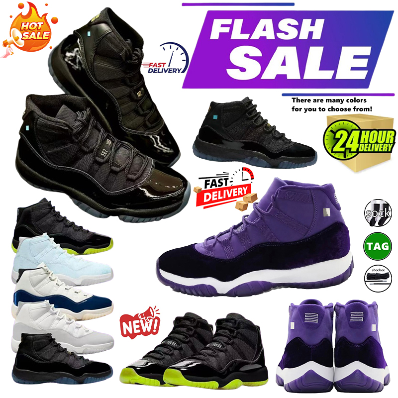 Free shipping 11 Gamma Blue 2025 11s Basketball Shoes Low Concord Cool Grey Cherry Designer Sneakers Bred Cap Gown Rare Air Pearl Space Jam Legend Olive Trainer