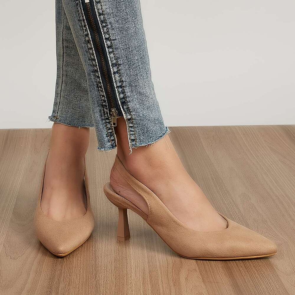 High Heel Pointed Toe Women S Large Size Slip On Elegant Sandals Women Shoes MOJIDASHU