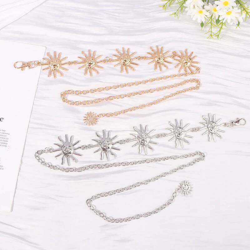 Gothic Metal Belt For Women Fashion Hight Sun Chain Jewelry Gift Wedding Sash Celestial Waist Chains Accessories X260209