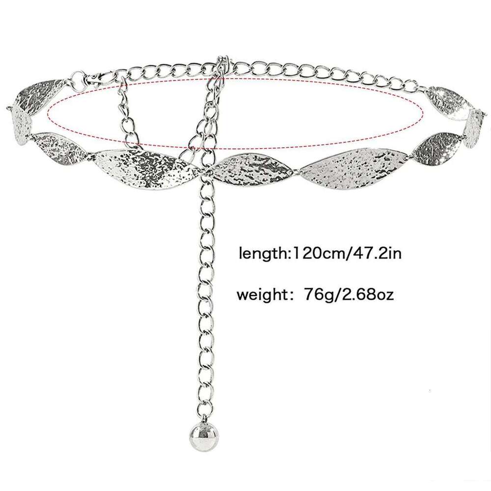 New Bohemian Style Metal Leaf Waist Accessories Fashion Retro Belt for Dress Unique Design Chain X260209