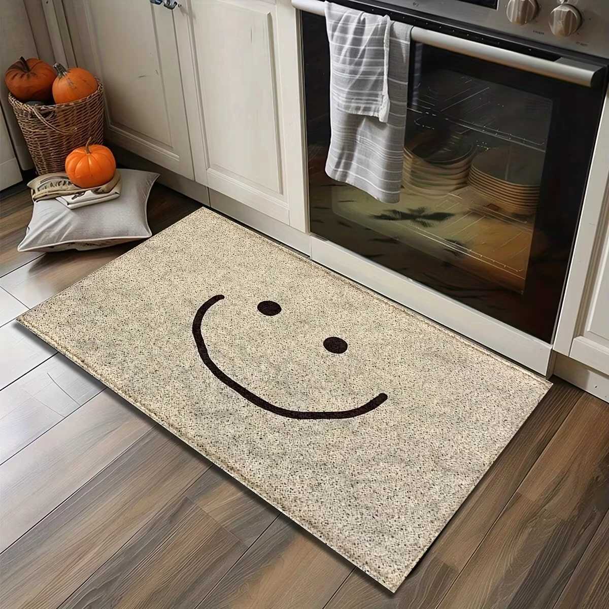 VIKAMA Cartoon Smile Rug Funny Doormat Welcome Mat Bathroom Mat Rug For Bedroom Carpet Home Decoration S260207