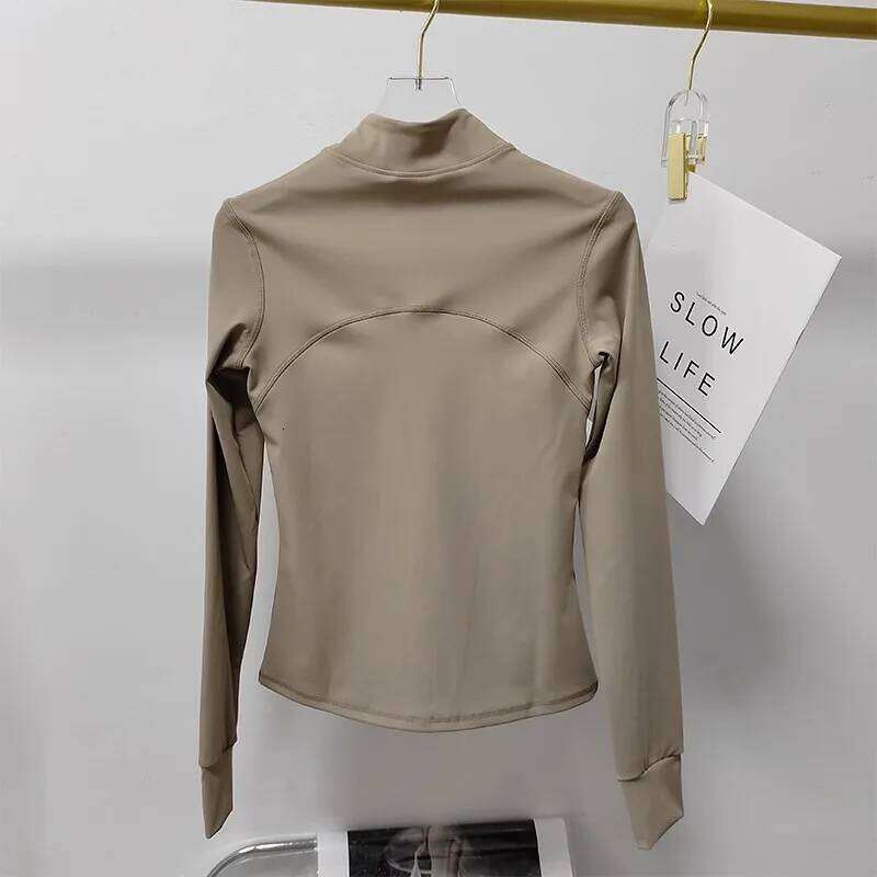 Women's Quick-Drying Long Sleeve Running Training Fitness Top Gym Workout Sweatshirt - Casual Sports Coat 26Y0209
