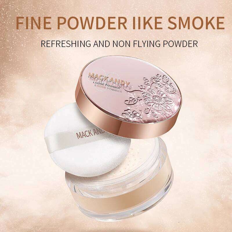 Baking Setting Powder Silky Loose Powder, Long Lasting Oil Control Concealer, Creates Soft Focus Effect Smooths Pores 26L0209