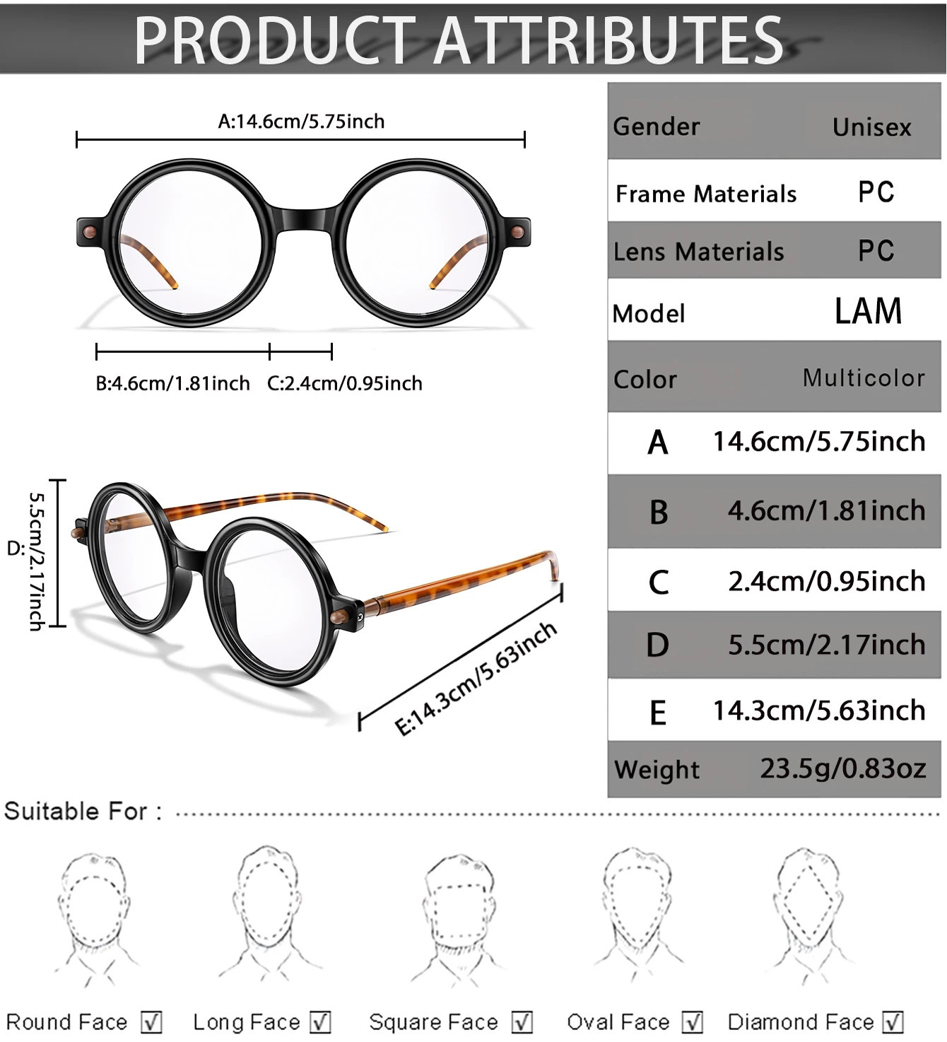 BEAU FIVE Lightweight Fashion Eyewear Anti Blue Light Radiation Myopia Prescription Glasses for Office Travel Commute LAM 260206